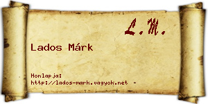 Lados Márk névjegykártya