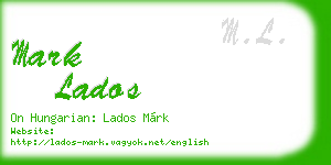 mark lados business card